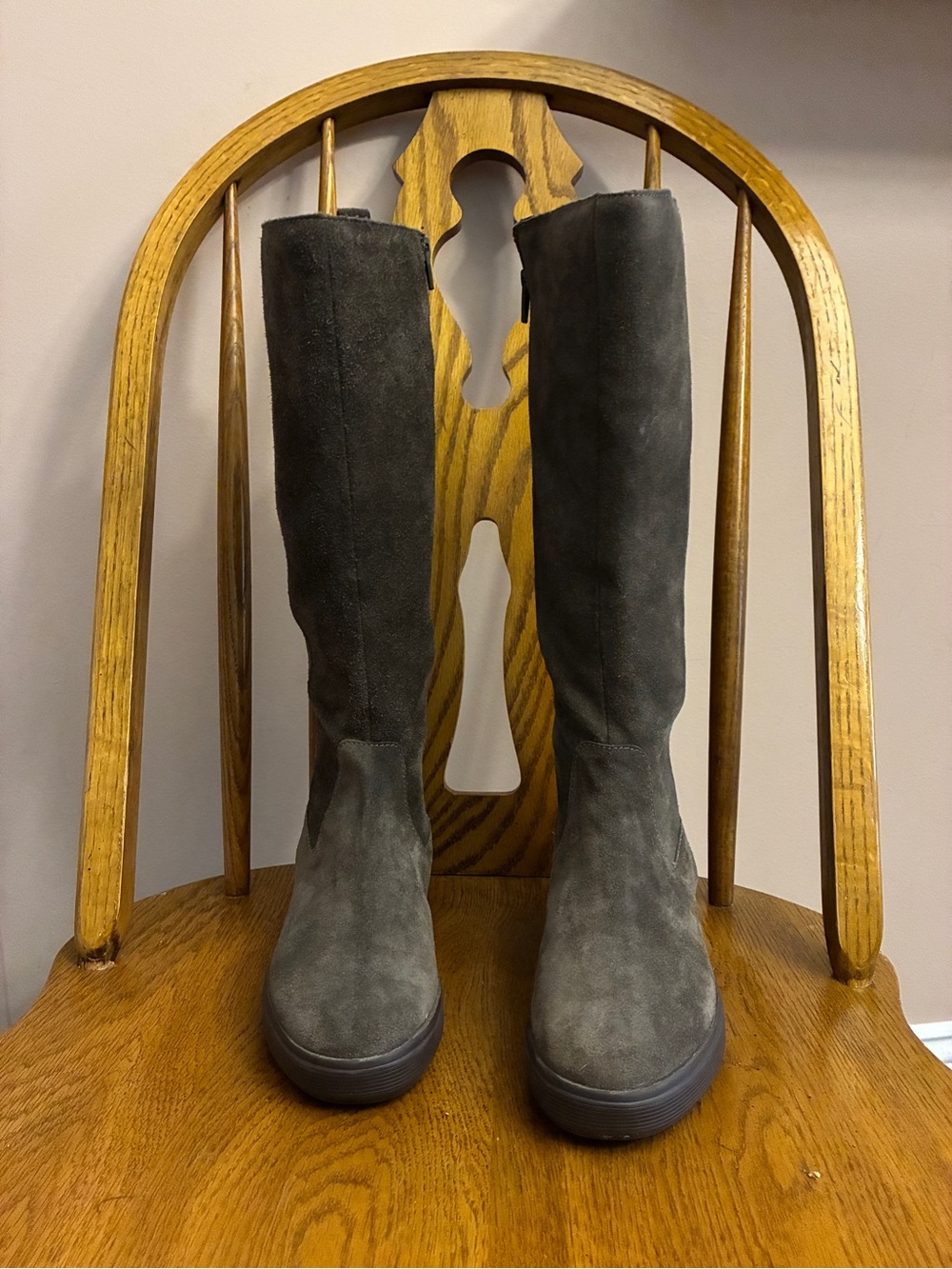 Naturalizer Torrence Brown Suede Fur Lined Leather Boots Size 6M